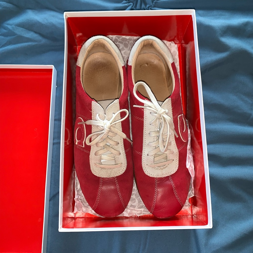 Coach Serena suede, tennis shoes, gently worn, size 10